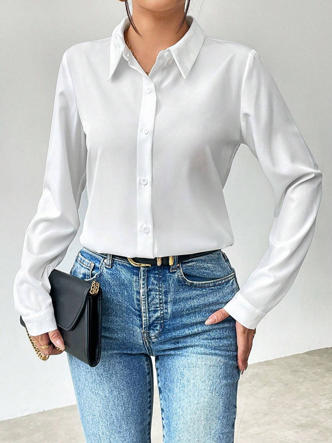 

JC Mode Shirt Style Top, White