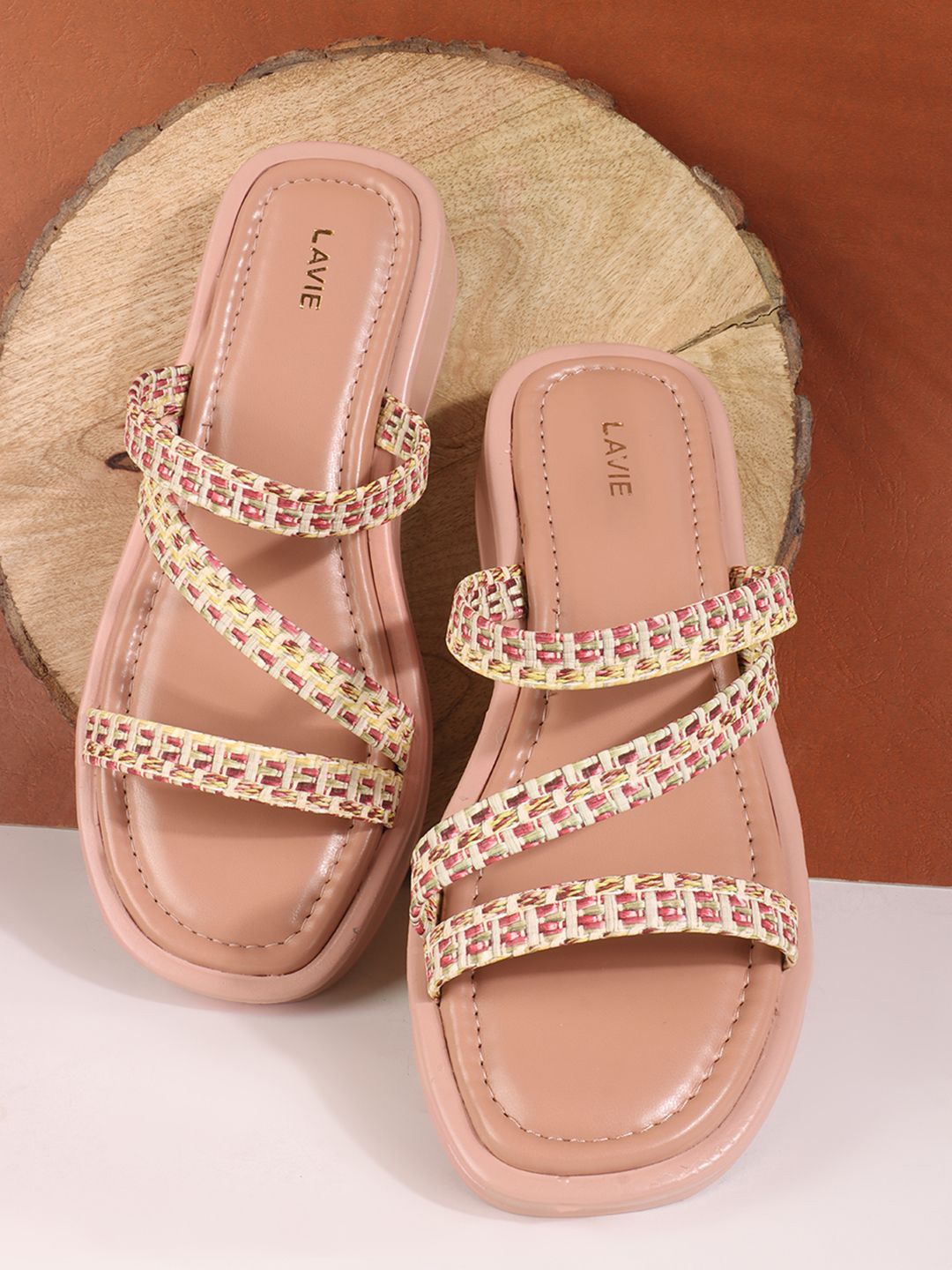 

Lavie PU Flatform Sandals, Pink