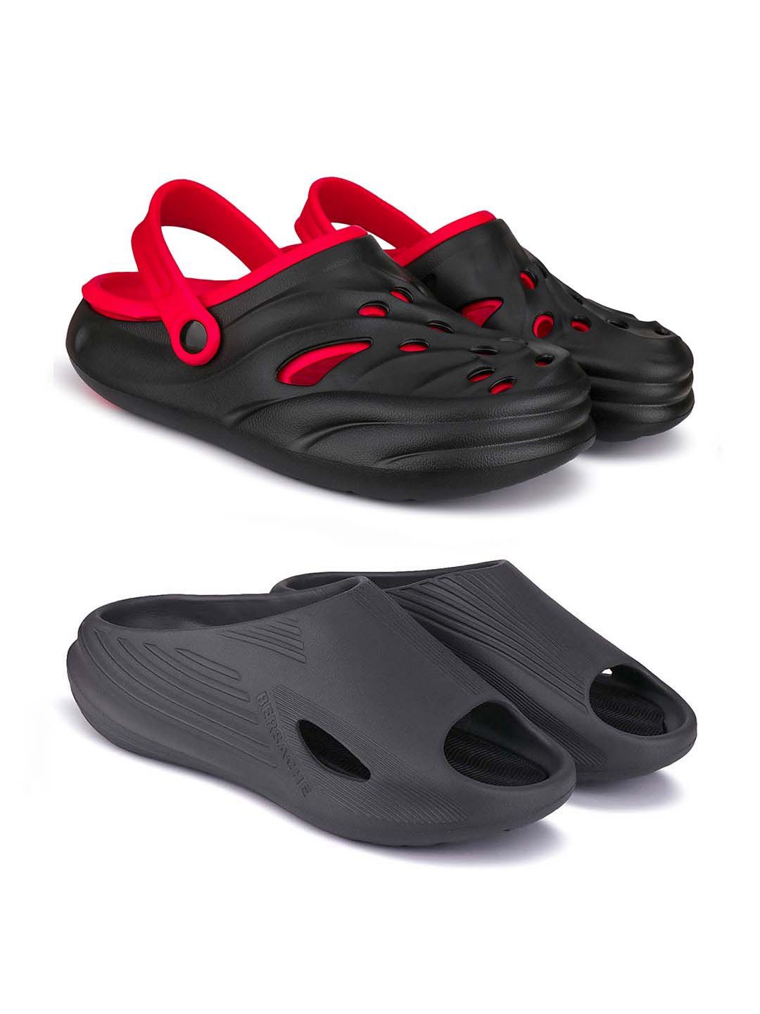 

BERSACHE Men Clogs, Black
