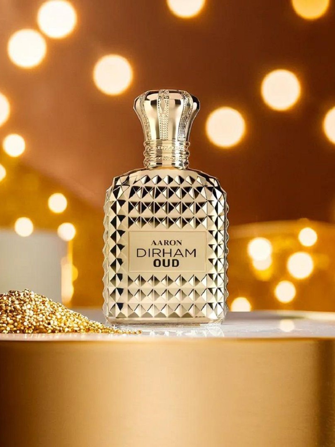 

AARON Dirham Oud Long Lasting & Alcohol-Free Eau De Parfum - 100 ml, Gold