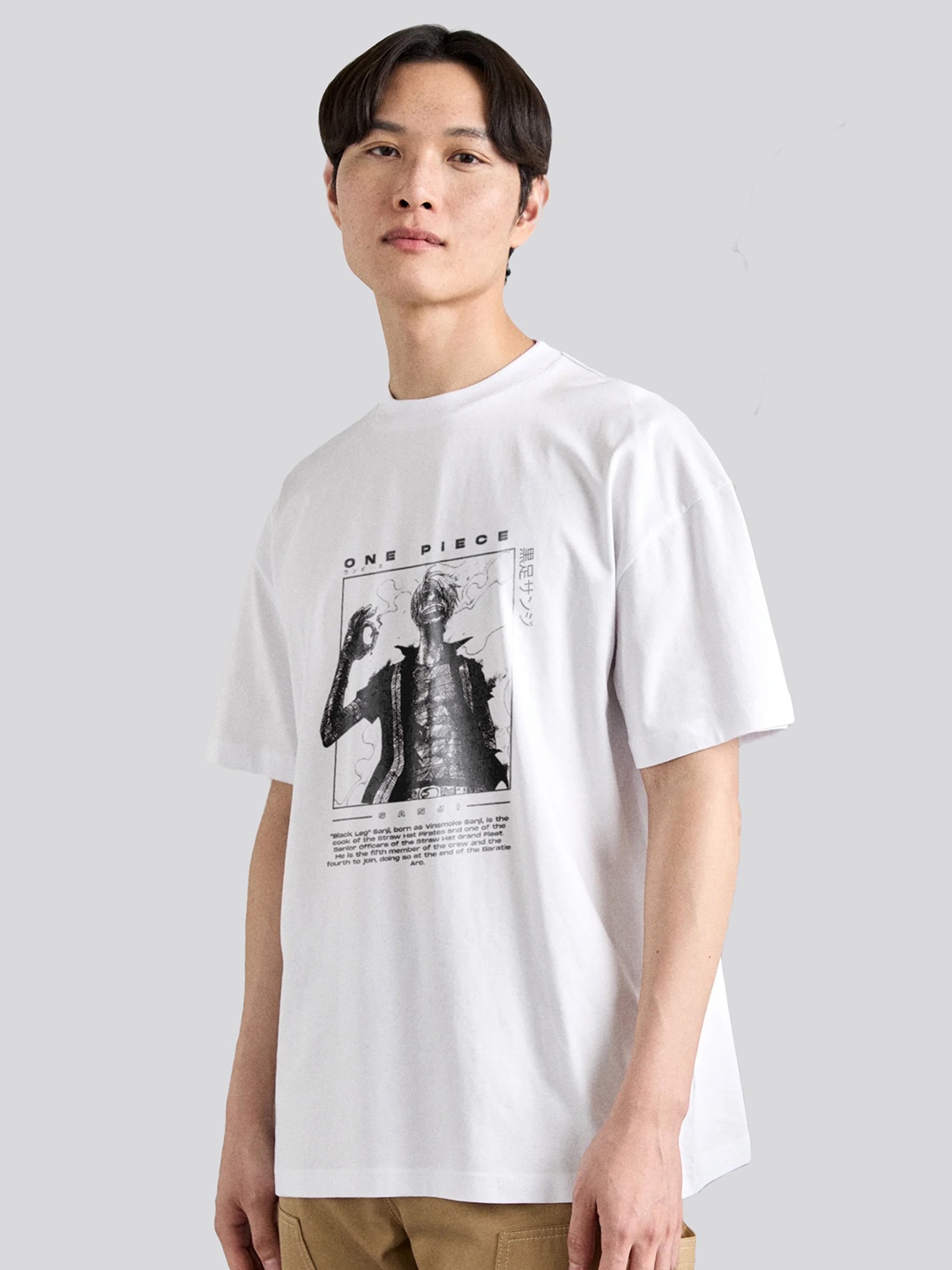 

The Korhean Store Men Printed T-shirt, White