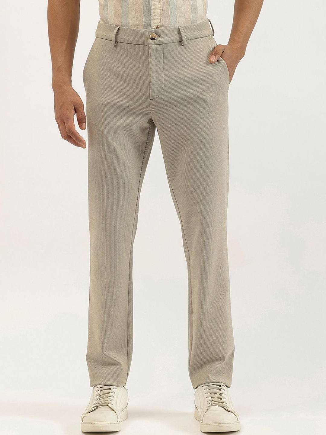 

United Colors of Benetton Men Slim Fit Trousers, Beige