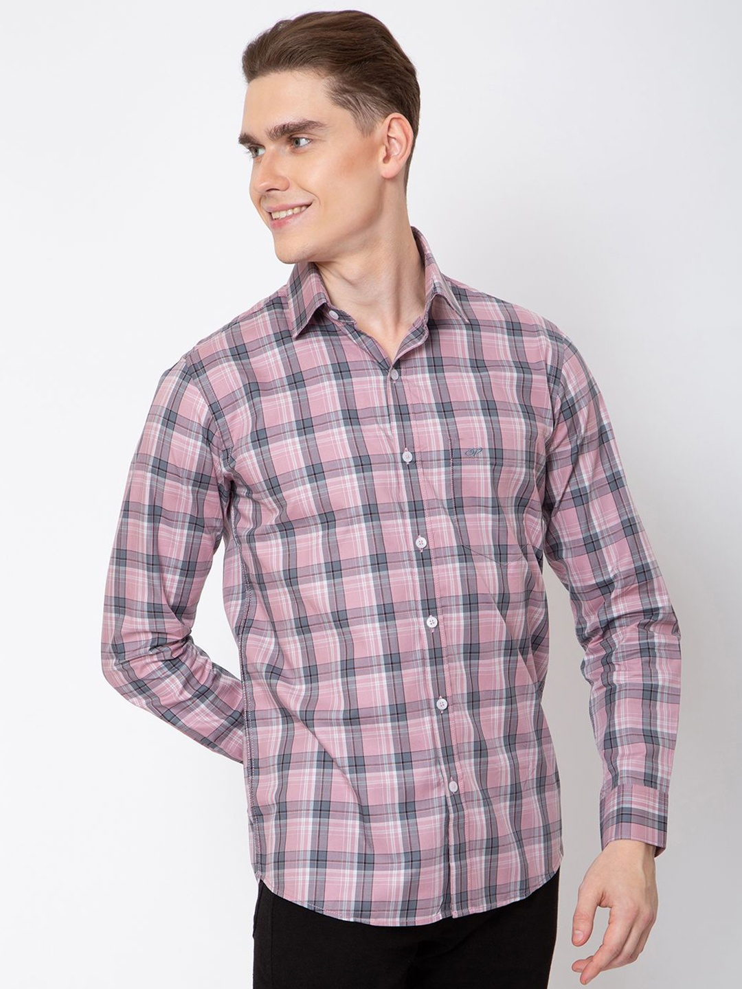 

Sparky Men Tartan Checks Opaque Checked Casual Shirt, Brown
