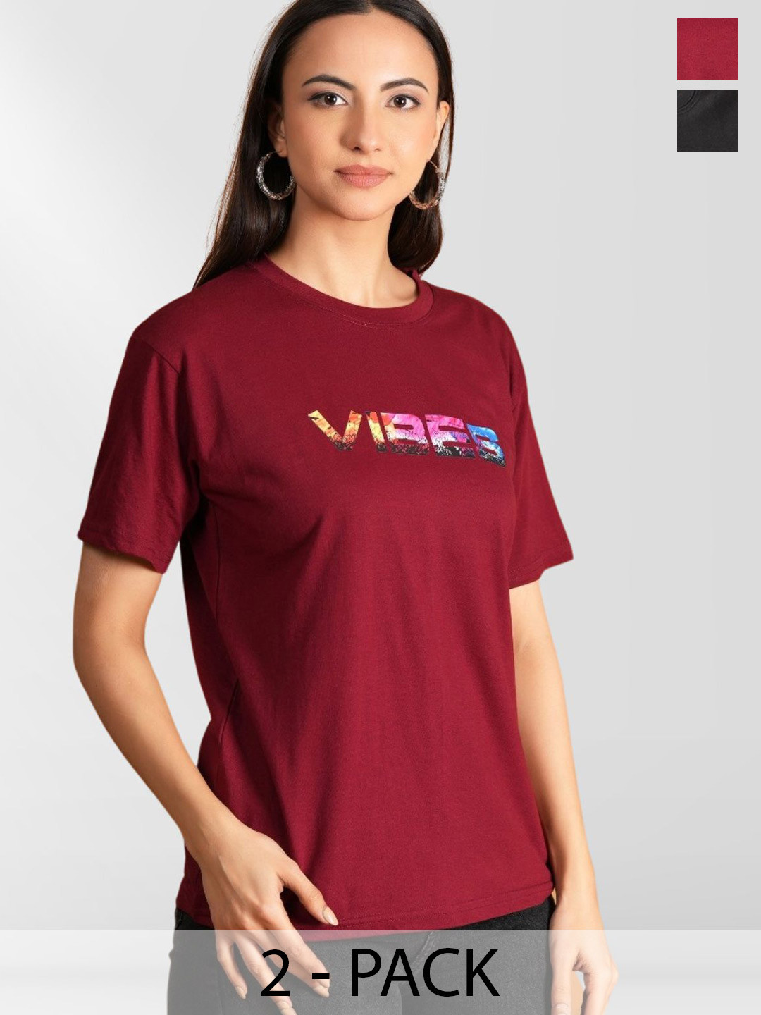 

Metronaut Women Typography 2 Printed Applique T-shirt, Multi