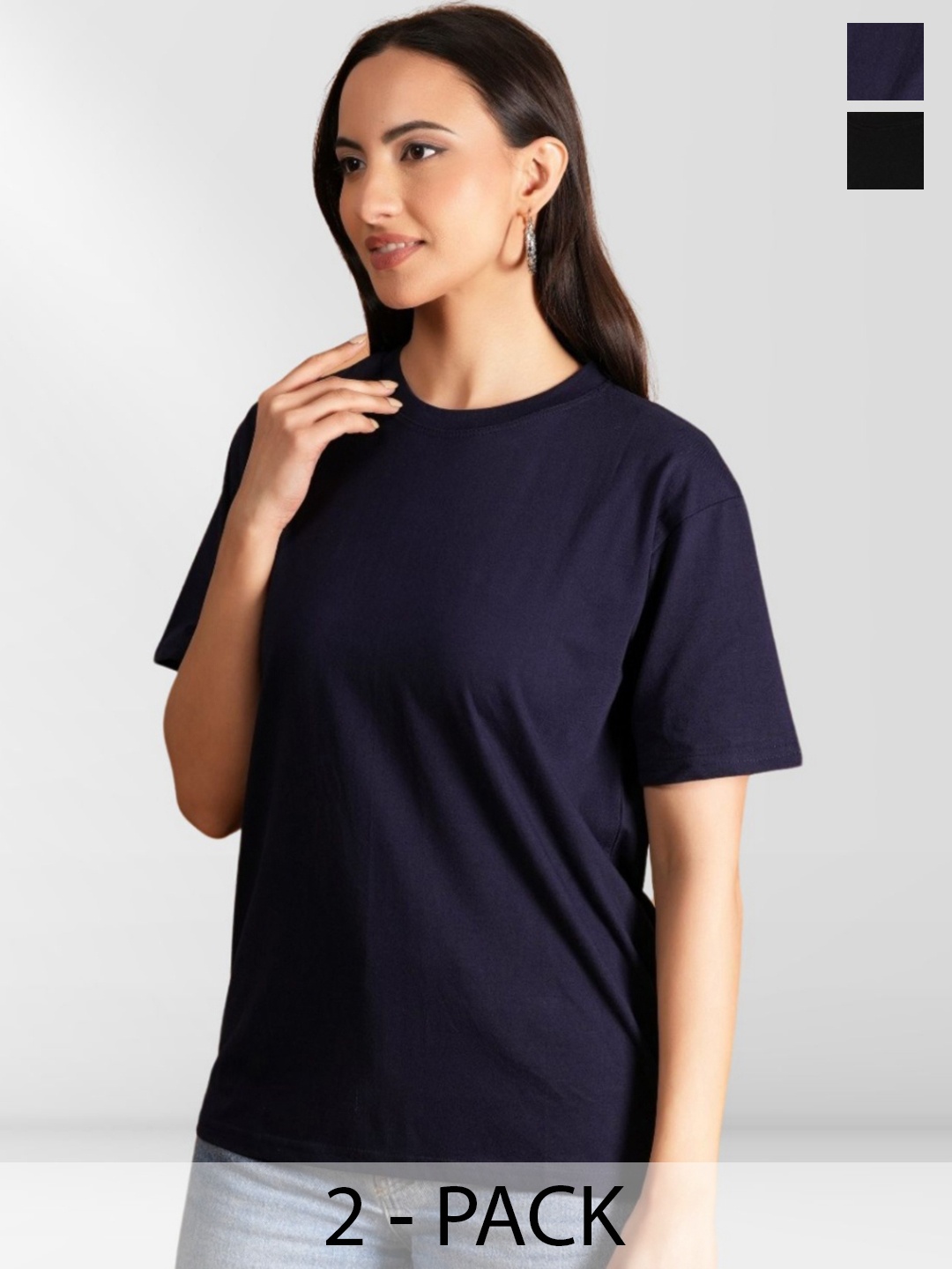 

Metronaut Women 2 Printed Applique T-shirt, Multi