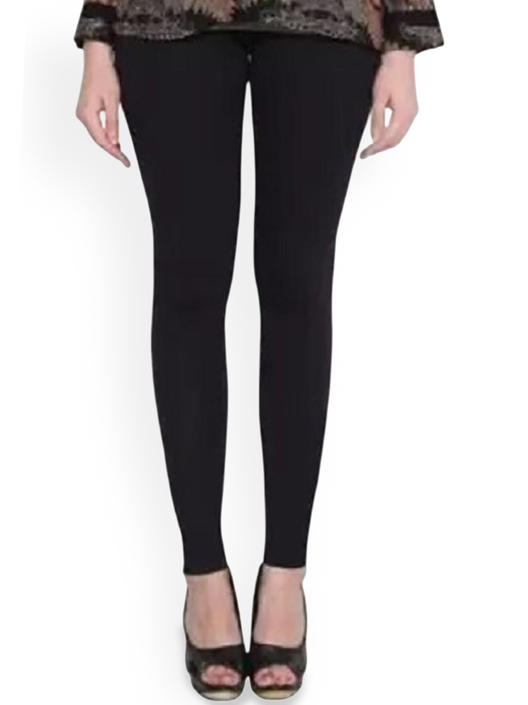 

URBAN KANYA Mid-Rise Churidar-Length Leggings, Black