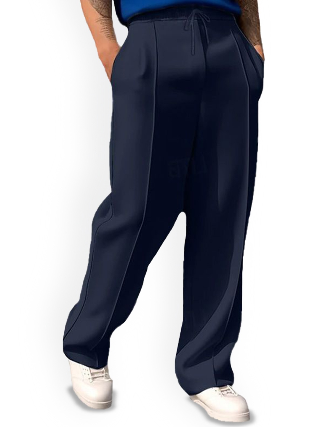 

StyleCast x Revolte Men Easy Wash Trousers, Navy blue