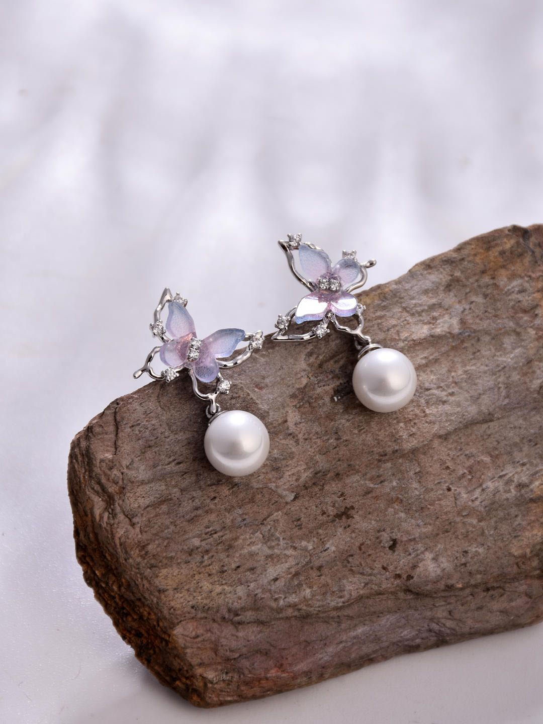 

Reenisaa Classic Drop Earrings, Purple