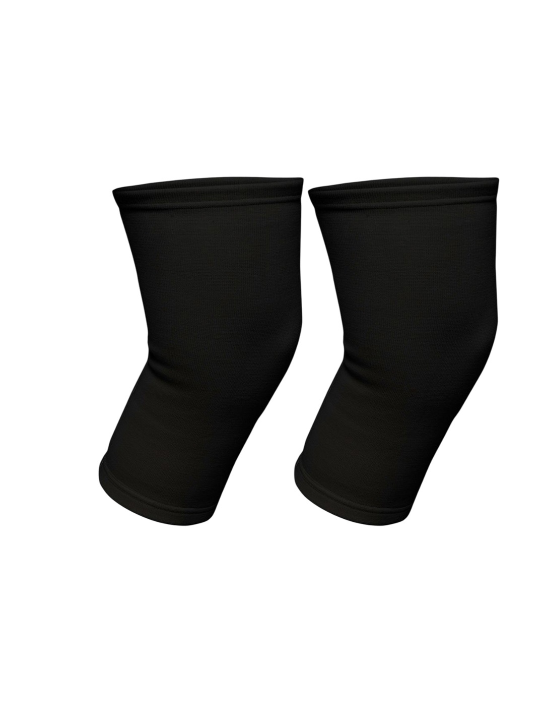 

Kuber Industries 2-Pcs Cotton 4-Way Compression Joint Pain Knee Caps, Black