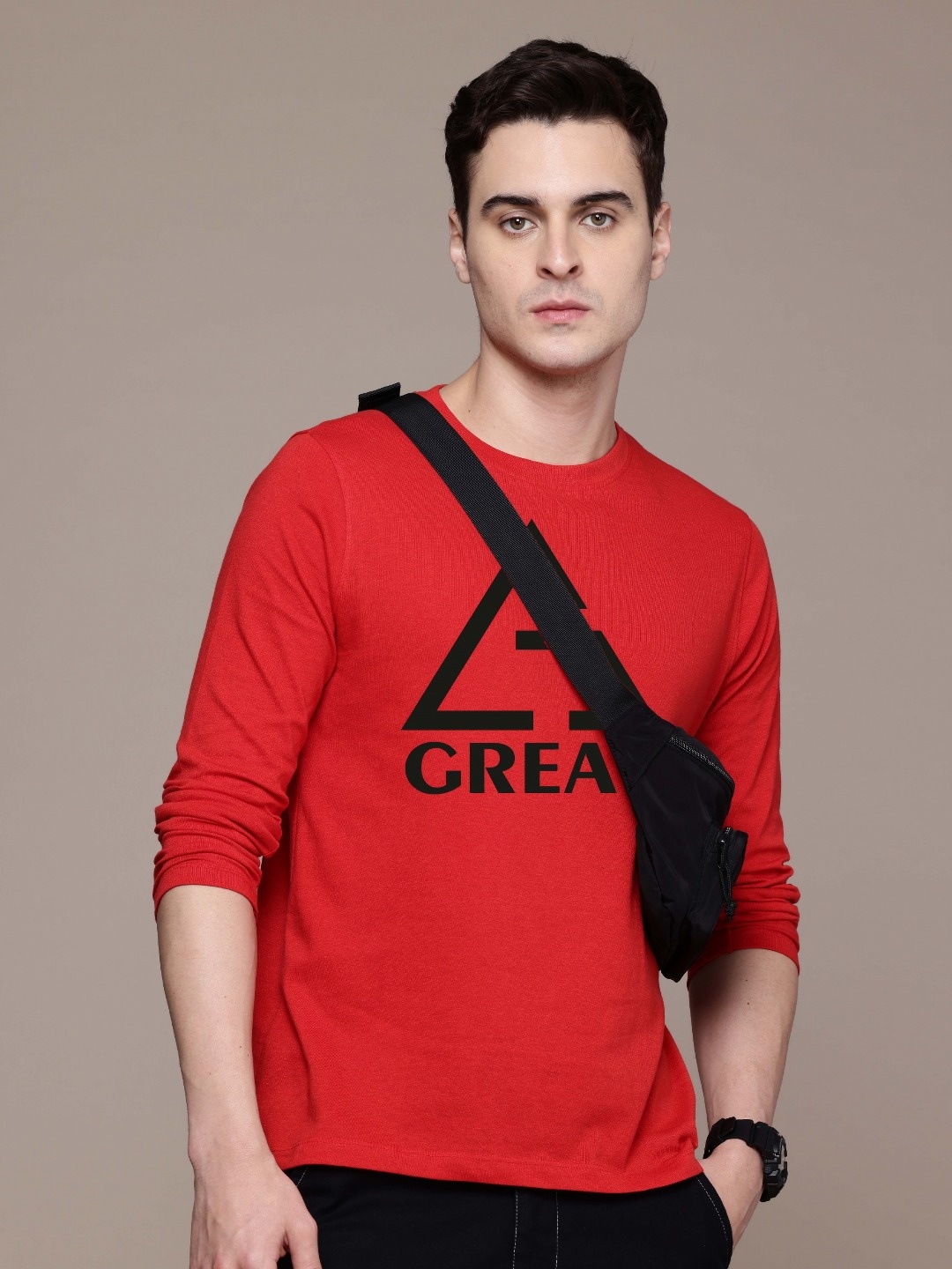 

Moda Rapido Men Printed T-shirt, Red