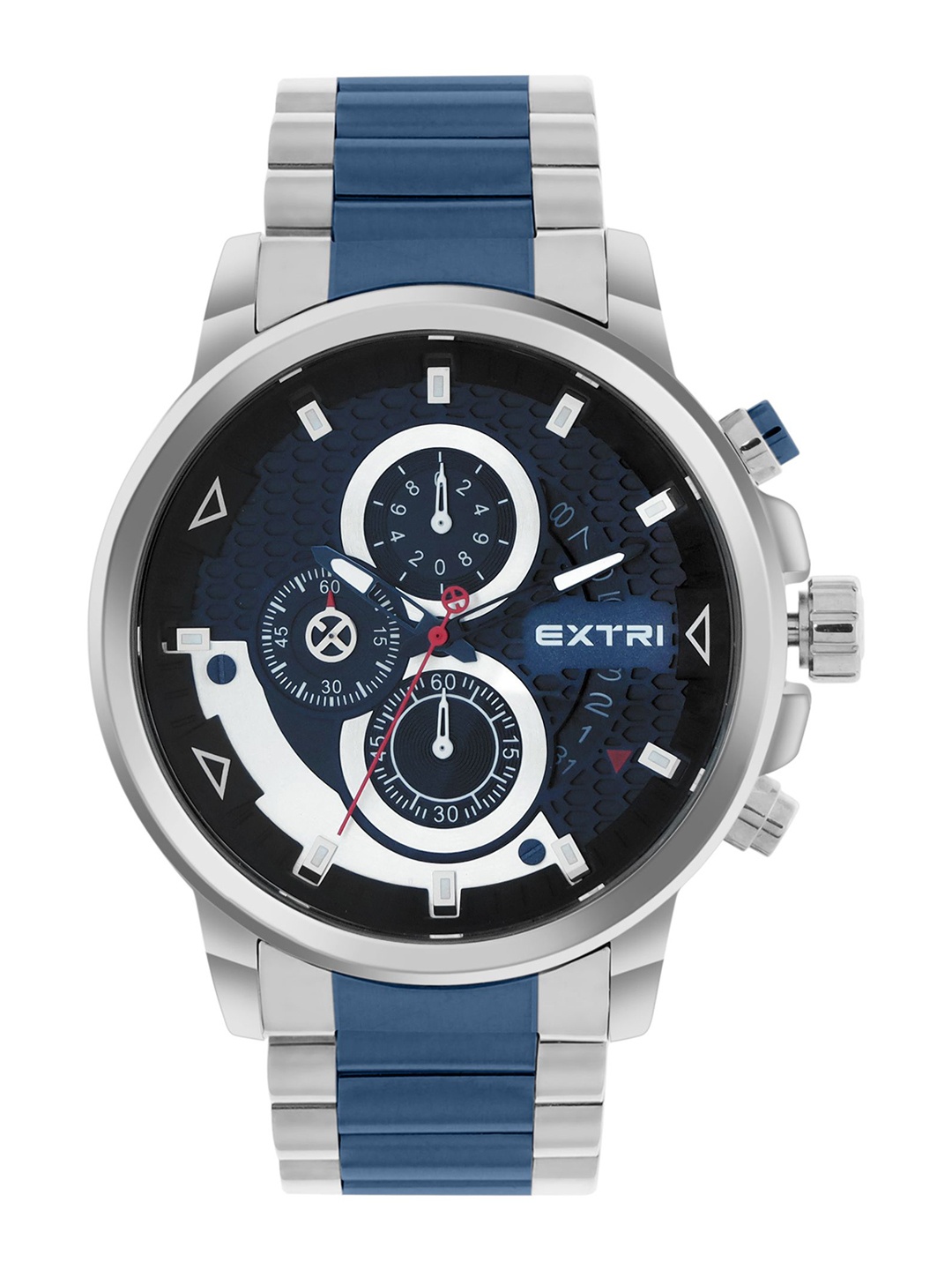 

EXTRI Men Dial & Stainless Steel Bracelet Style Straps Analogue Watch X6079-B, Blue