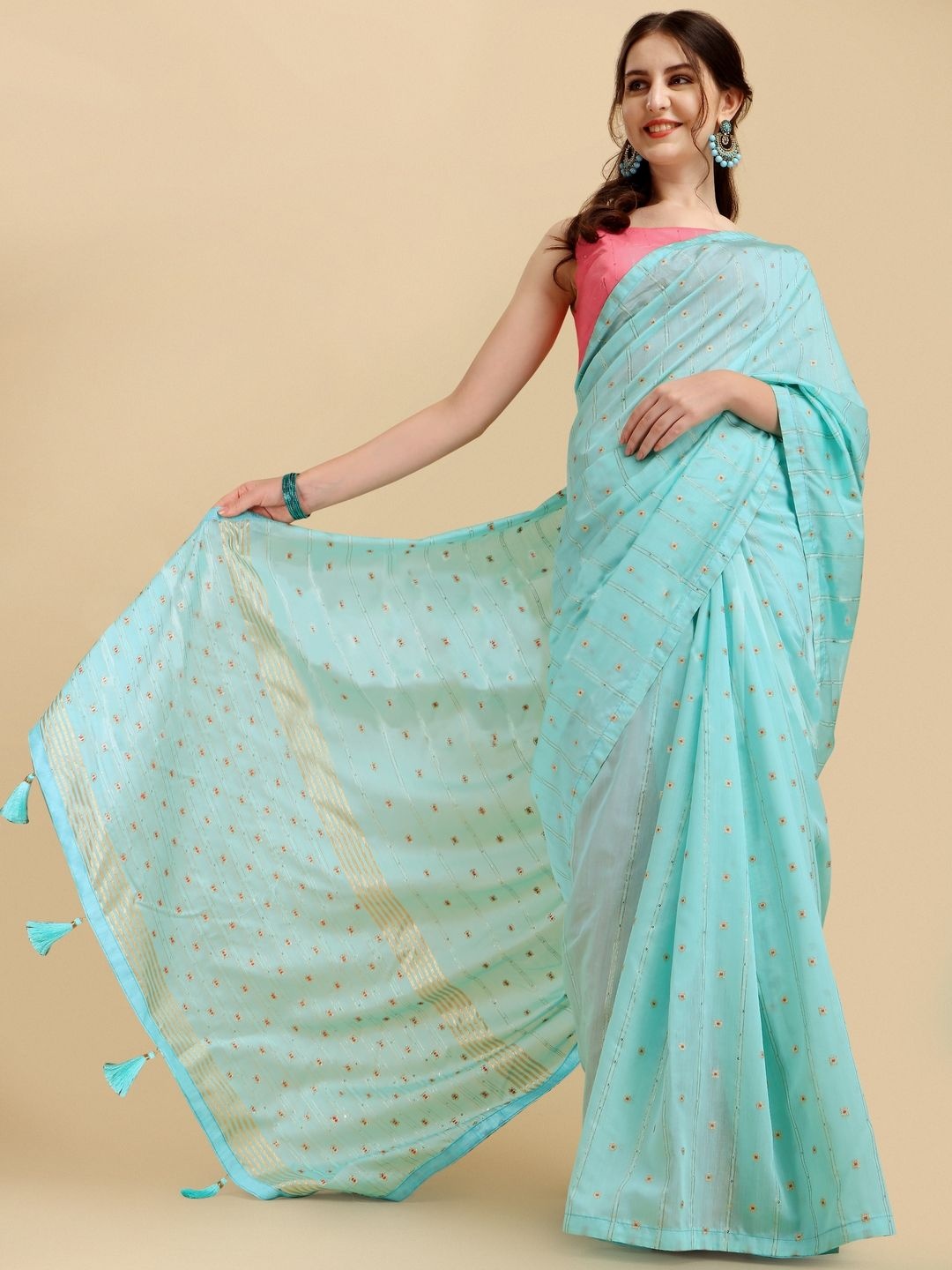 

Suha Woven Design Zari Art Silk Saree, Blue