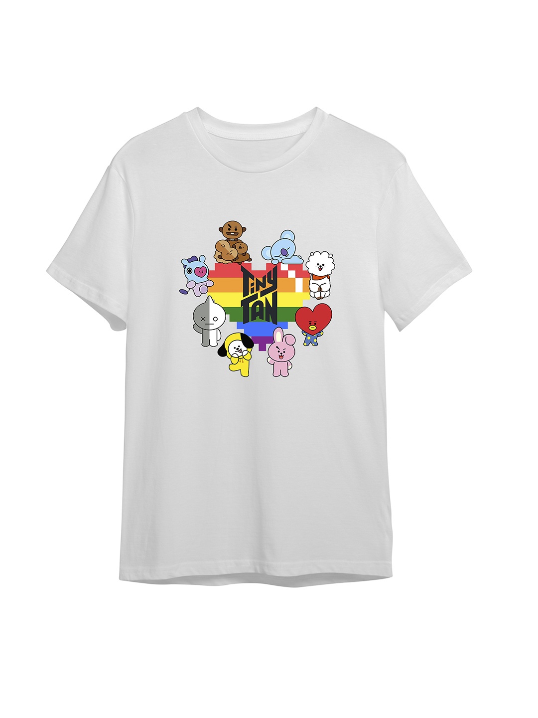 

The Korhean Store Men Printed T-shirt, White