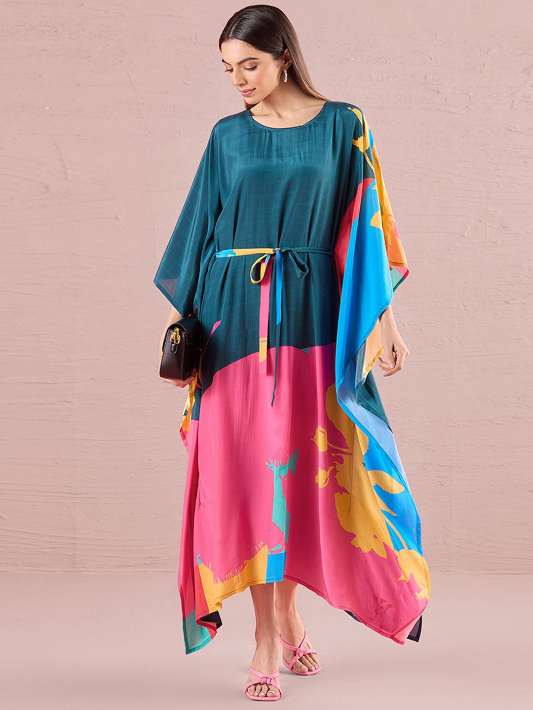 

navyasa by liva Print Liva Kaftan Top, Green