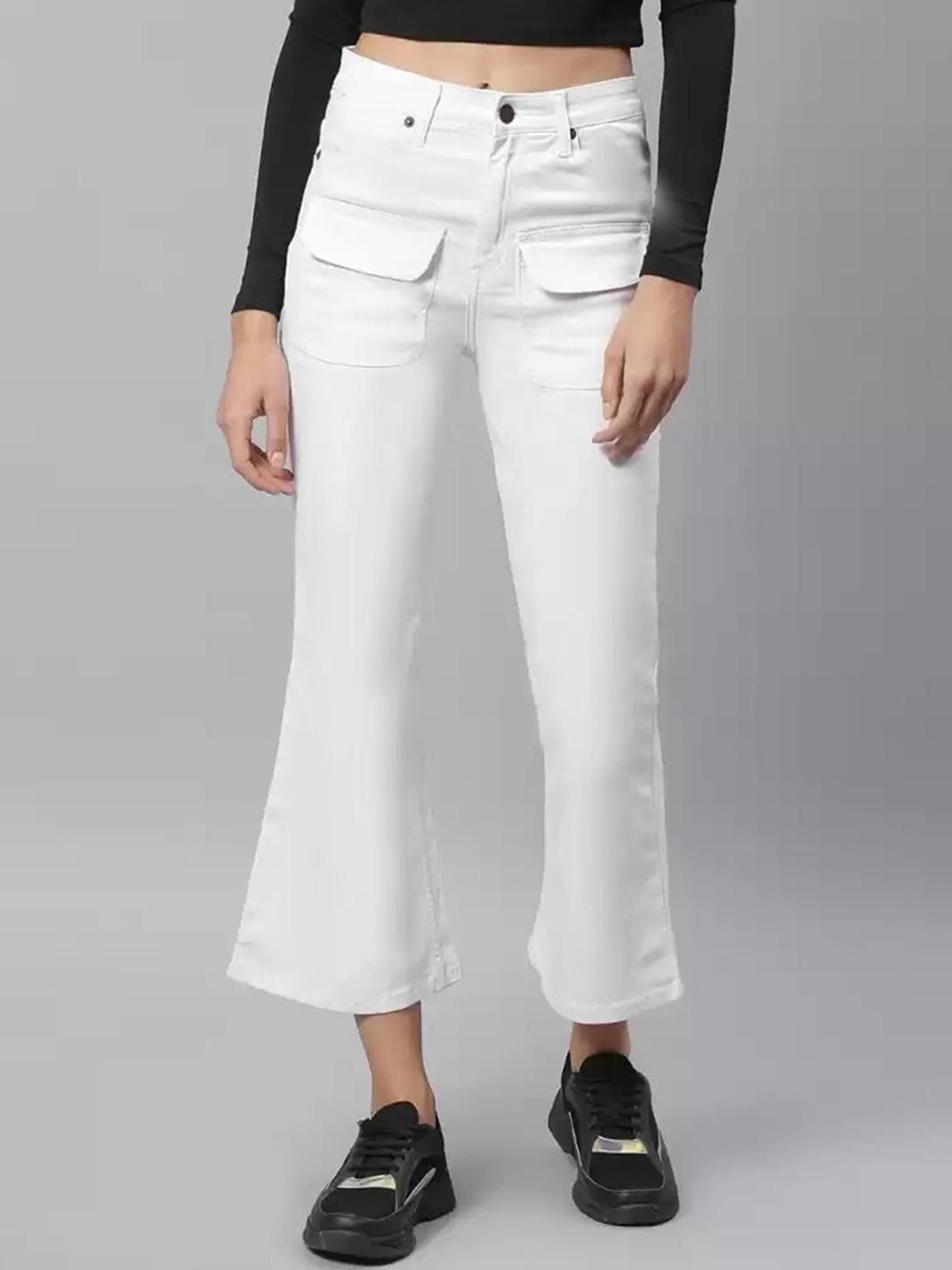 

Perfect Outlet Women Bootcut High-Rise Stretchable Jeans, White