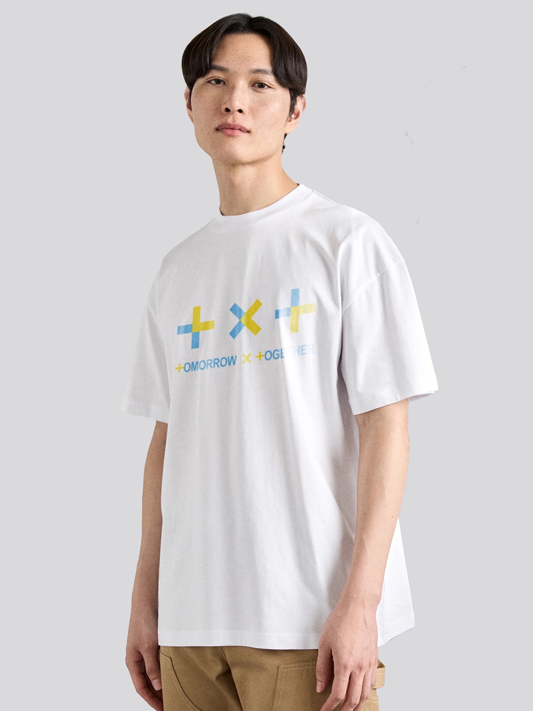 

The Korhean Store Men Printed T-shirt, White