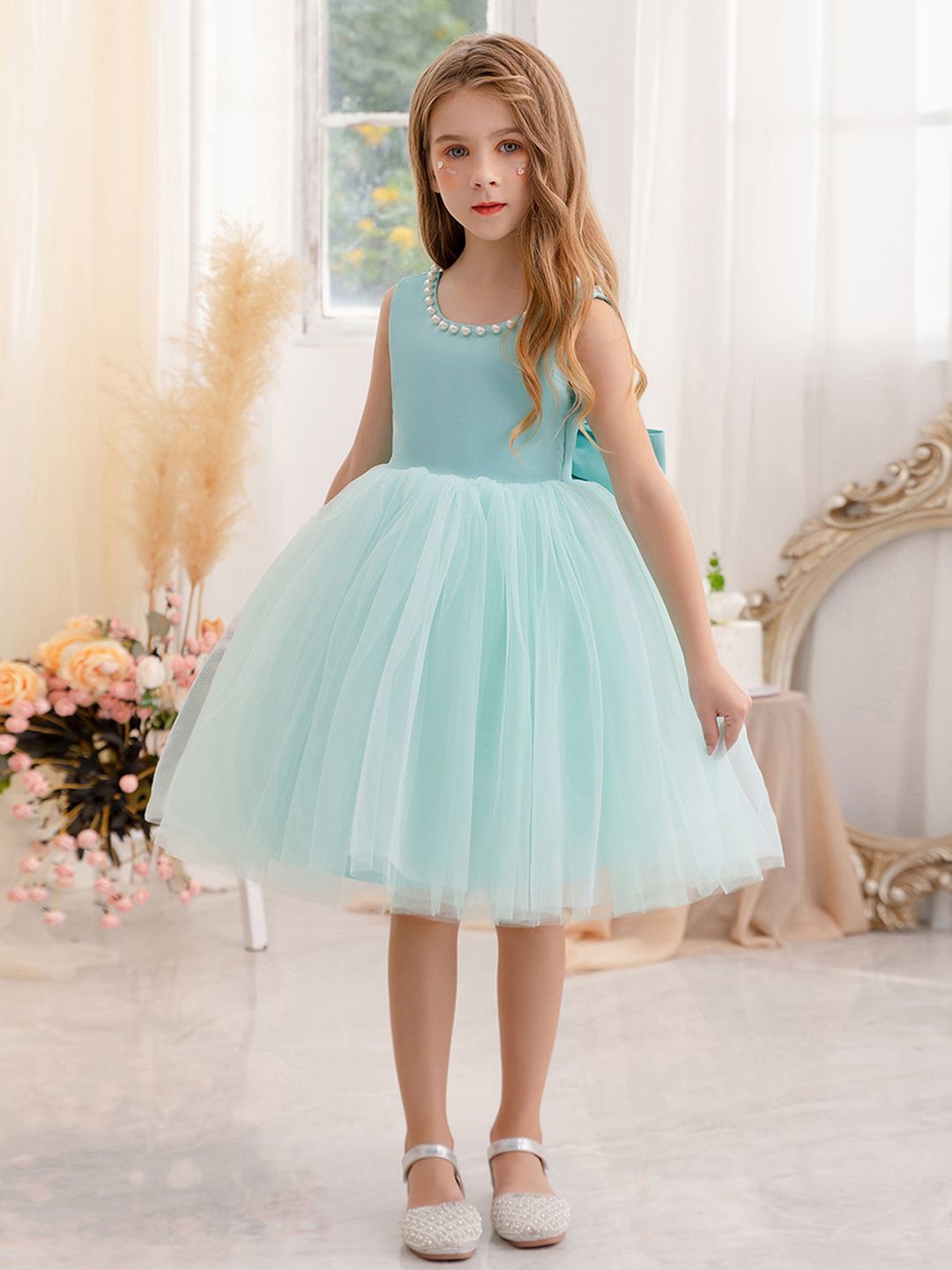 

INCLUD Fit & Flare Dress, Sea green