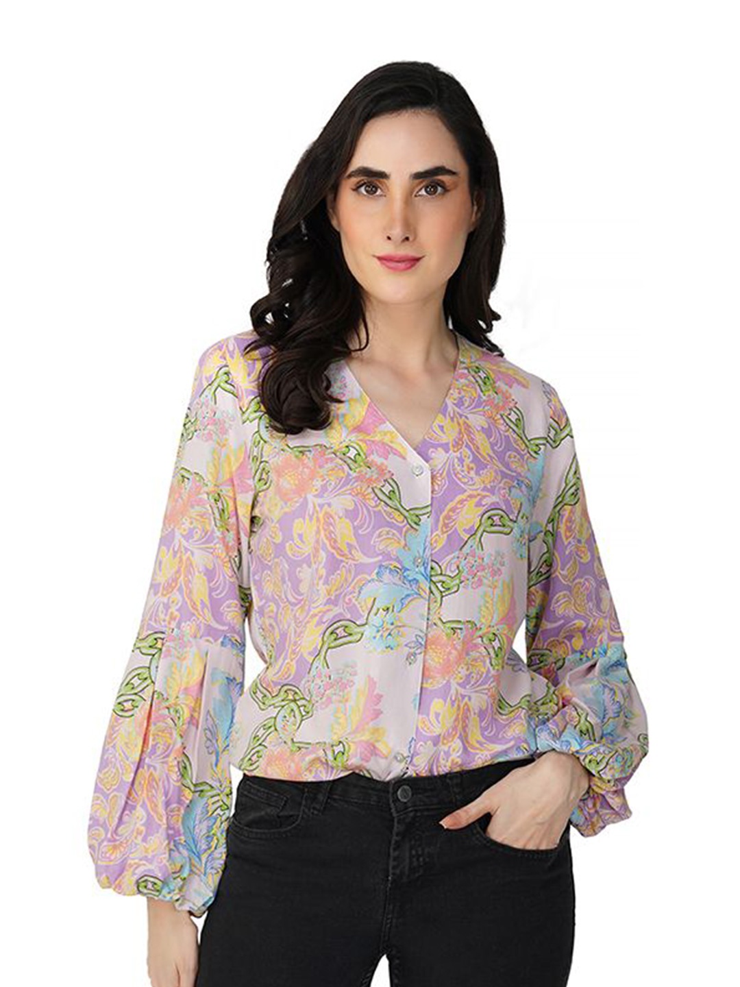 

SZN Floral Print Top, Multi