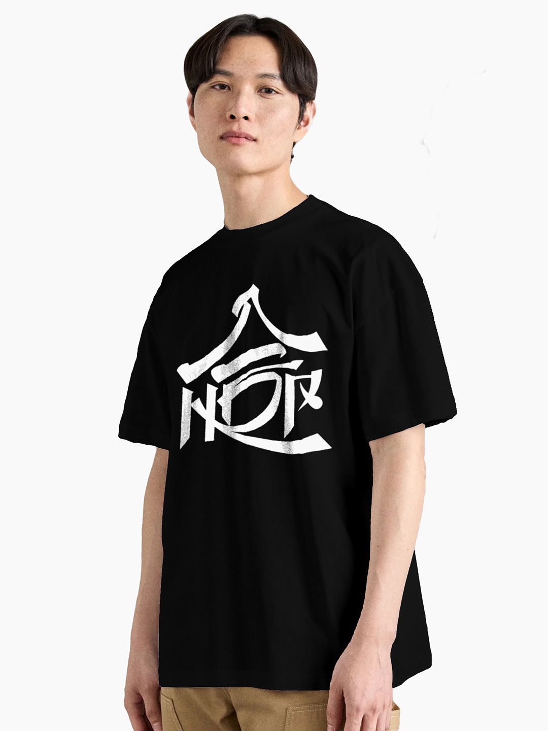 

The Korhean Store Men Printed T-shirt, Black