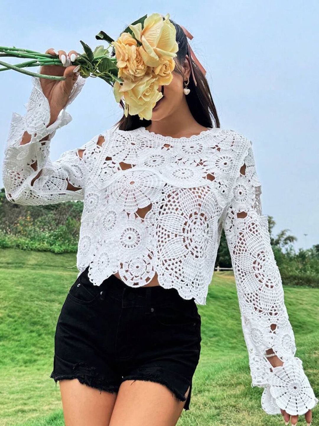 

JC Mode Print Top, White