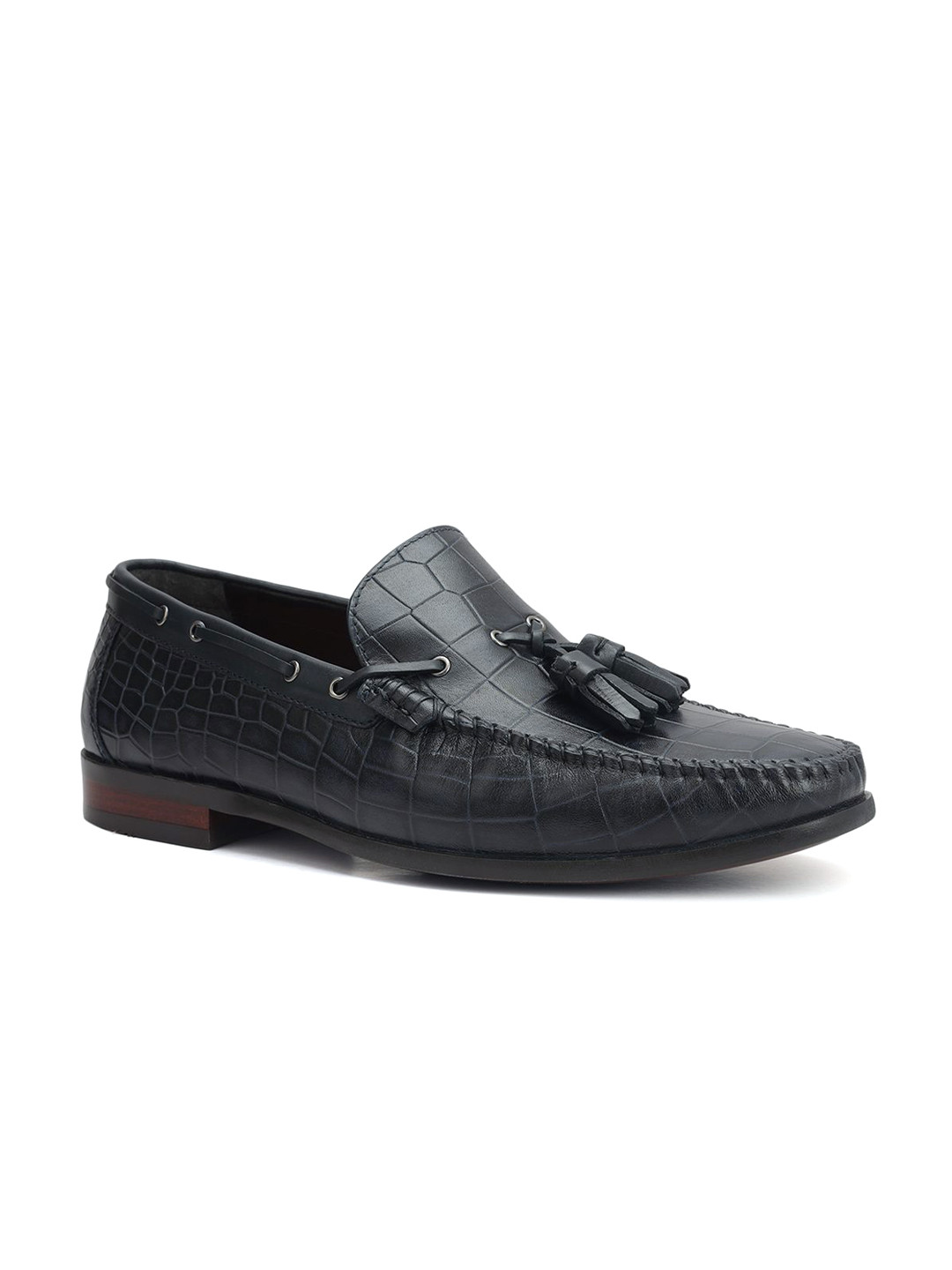 

ROSSO BRUNELLO Men Leather Formal Loafers, Blue