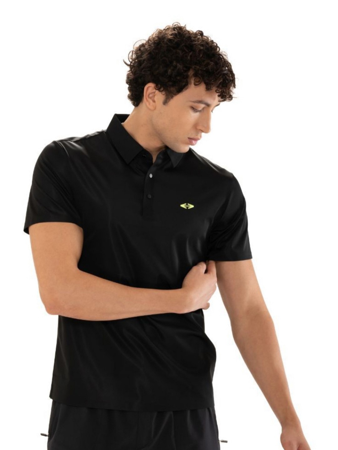 

STRCH Men V-Neck Anti Odour Pockets T-shirt, Black