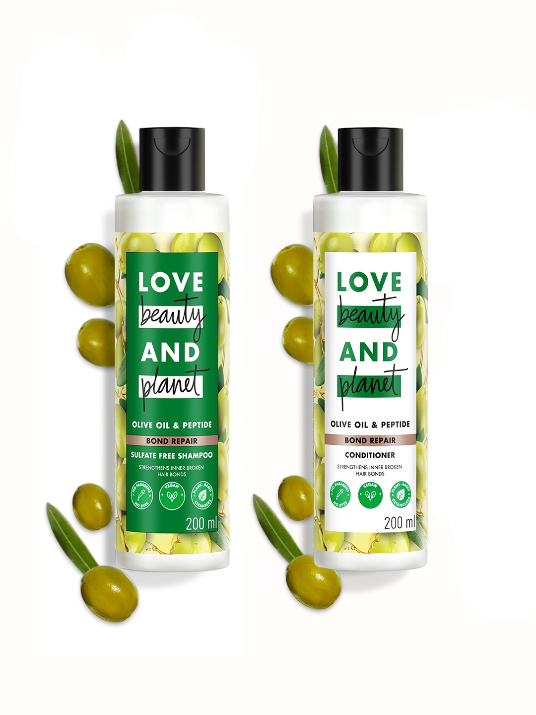 

Love Beauty & Planet Set of Bond Damage Repair Conditioner & Shampoo - 200 ml each, Green