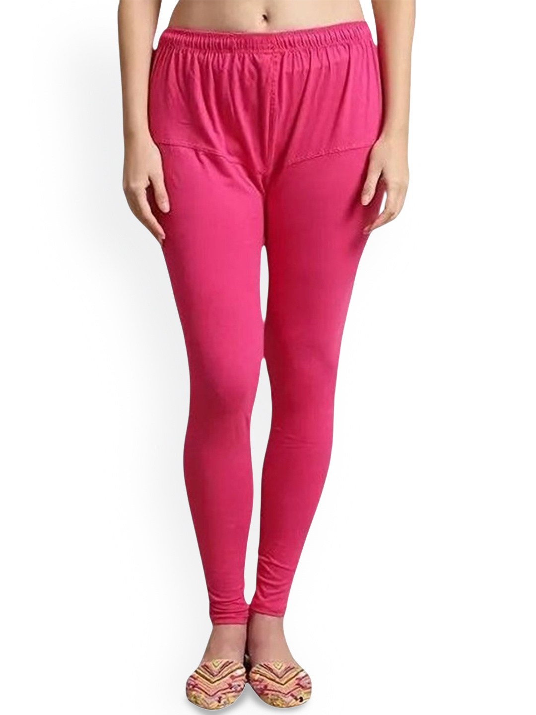 

URBAN KANYA Mid-Rise Churidar-Length Leggings, Pink
