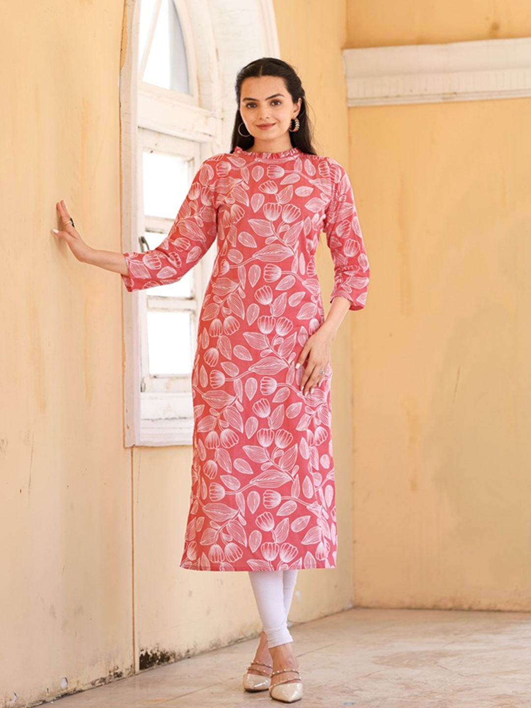 

NYTY20 Women Bandhani Printed Kurta, Pink