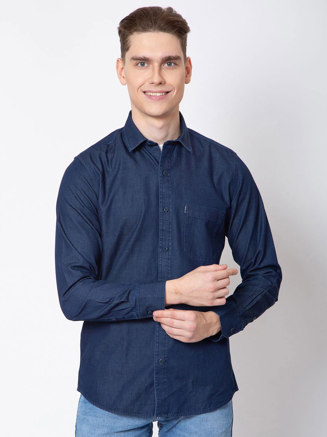 

Sparky Men Opaque Casual Shirt, Blue