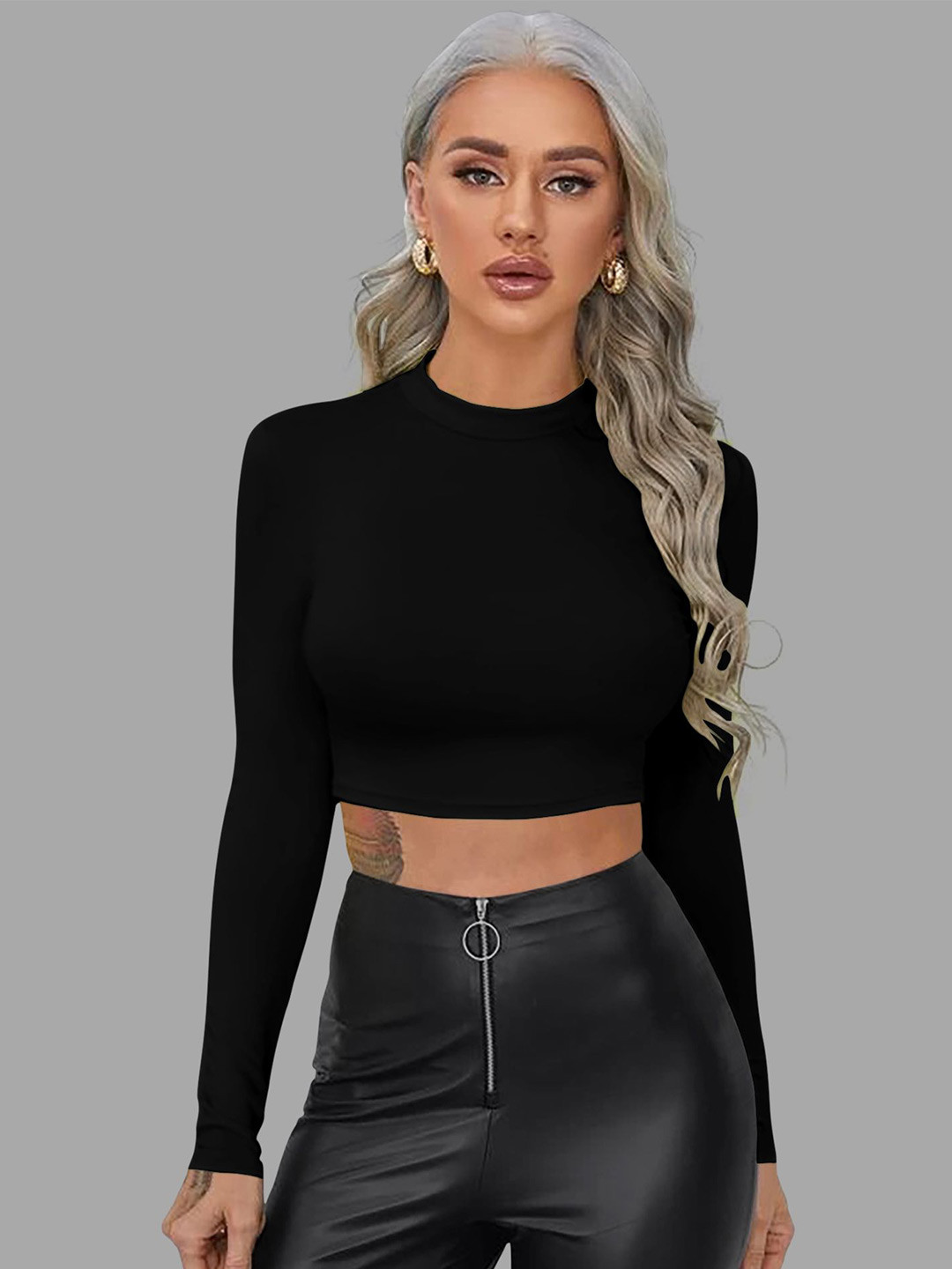 

Dream Beauty Fashion Women Fitted Crop Top, Black