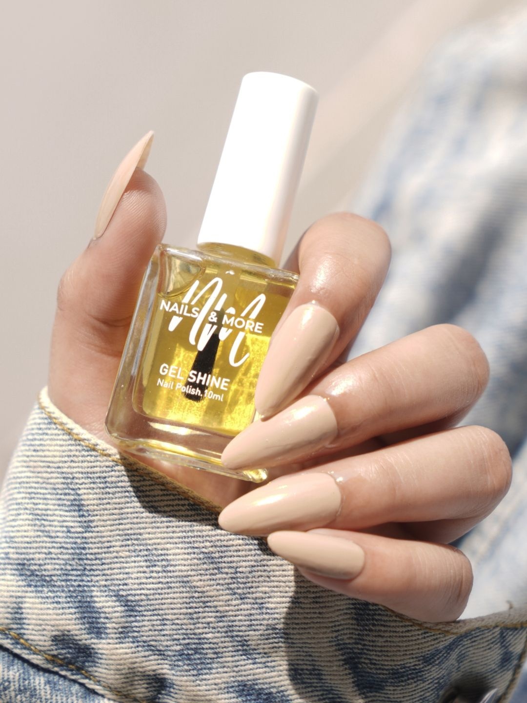 

nails & more Gel Shine Argan Oil Glossy Strengthening Nail Polish - 10ml Cuticle Oil 01, Transparent