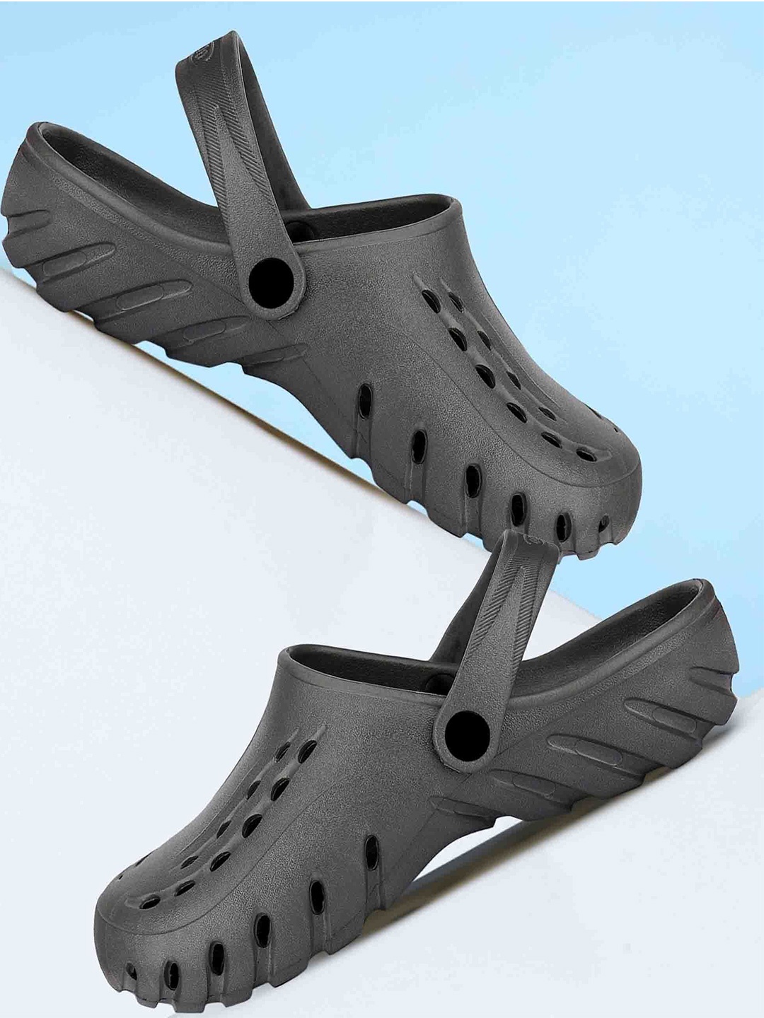

BERSACHE Men Clogs, Black