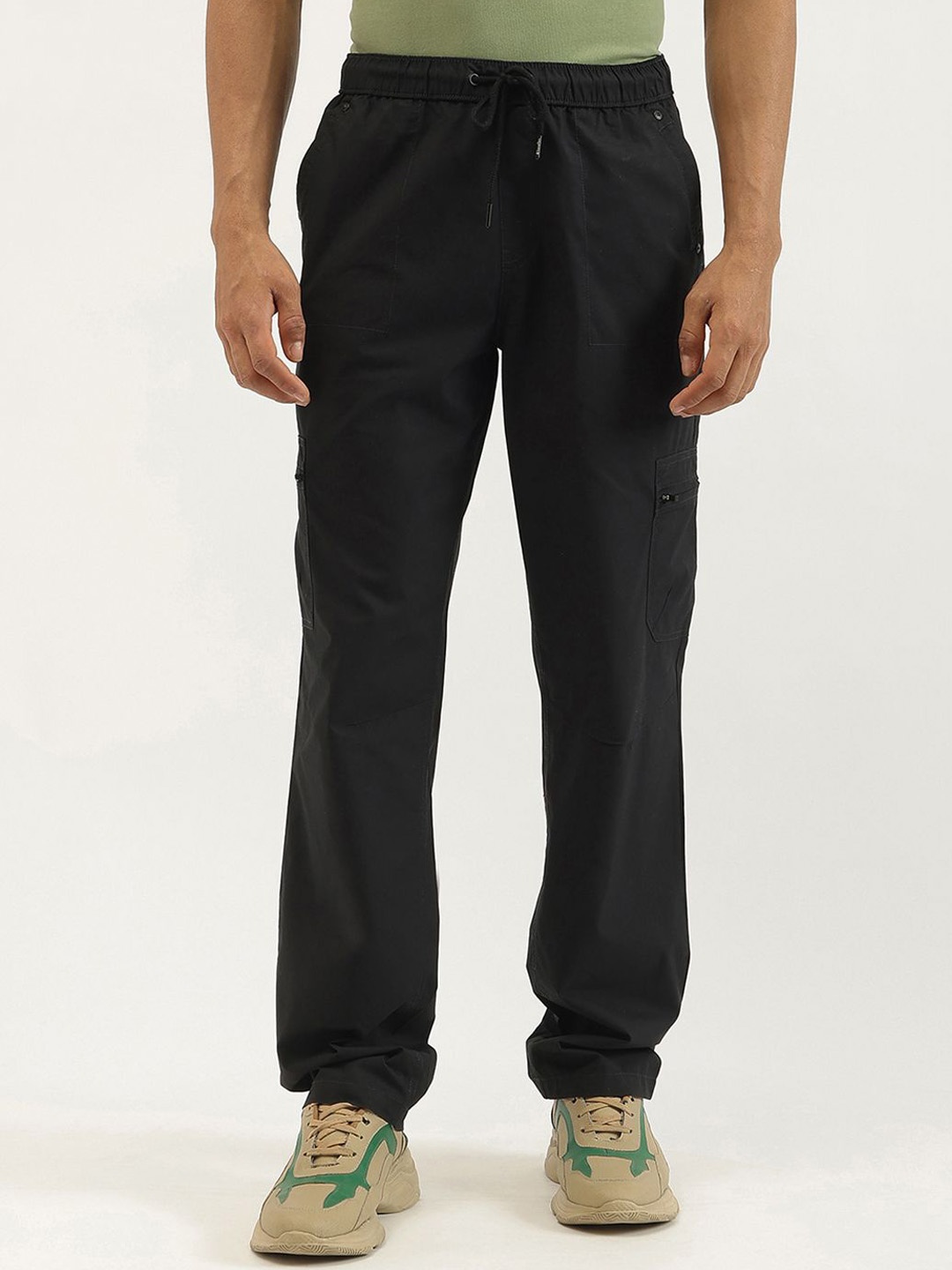 

United Colors of Benetton Men Straight Fit Joggers Trousers, Black
