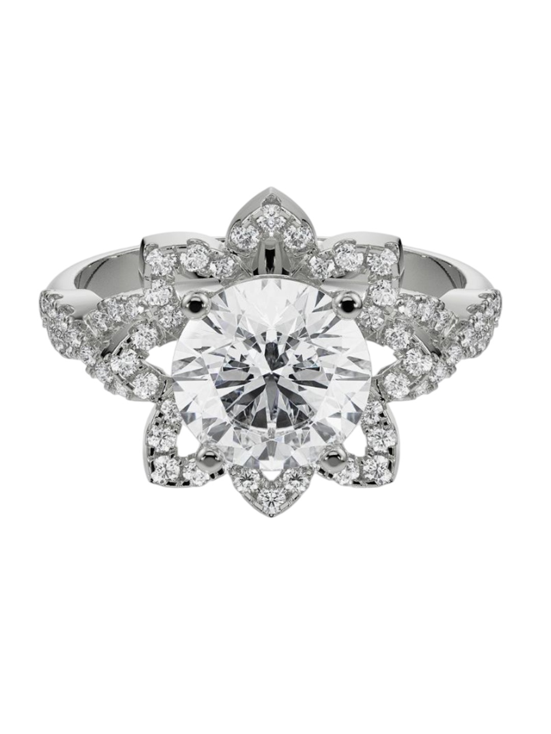 

Emori Sunflower Diamond Ring, White