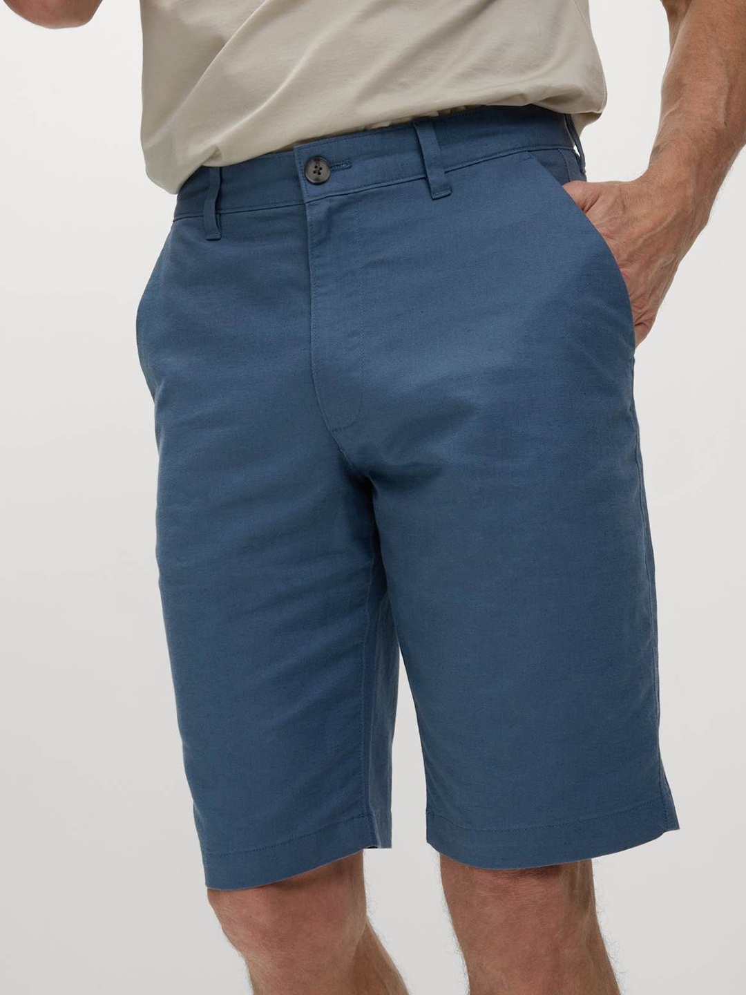 

Marks & Spencer Men High-Rise Shorts, Blue
