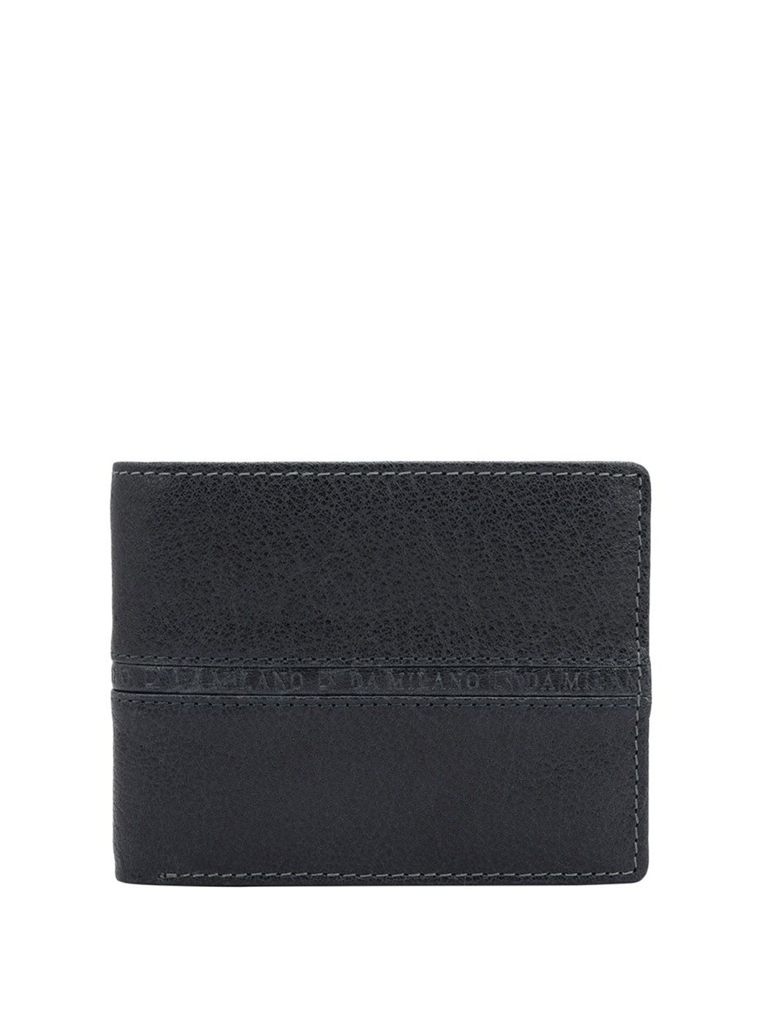 

Da Milano Men Leather Two Fold Wallet, Blue