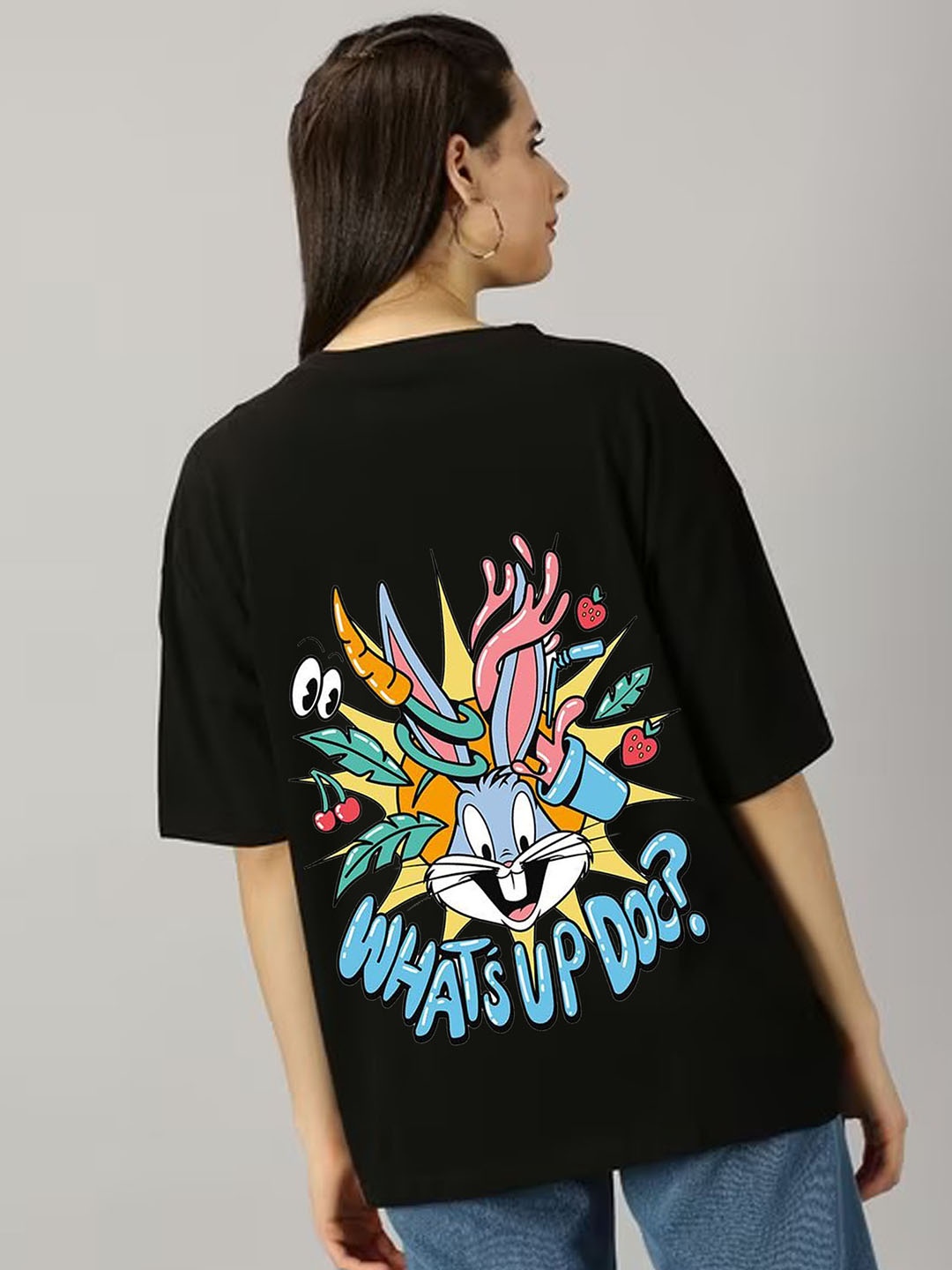 

Kushi Flyer Women Printed T-shirt, Black