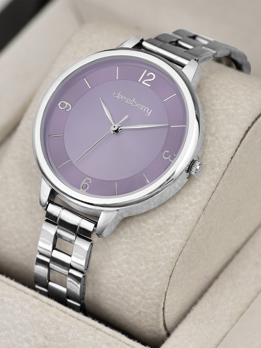 

DressBerry Women Brass Embellished Dial & Stainless Steel Straps Analogue Watch DB-022-Purple