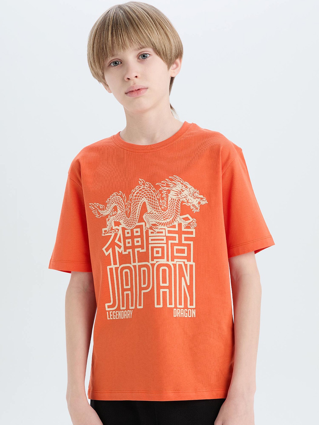 

DeFacto Boys Typography Printed T-shirt, Na
