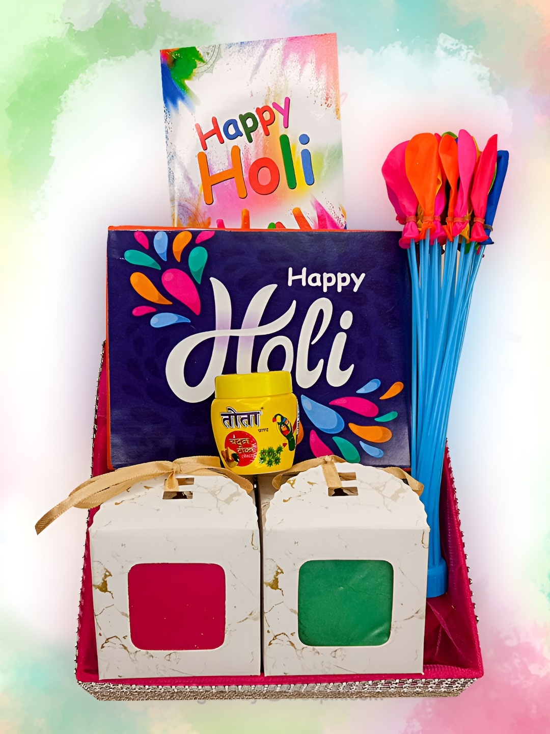 

ME & YOU White & Blue Chocolate Holi Gift Hamper
