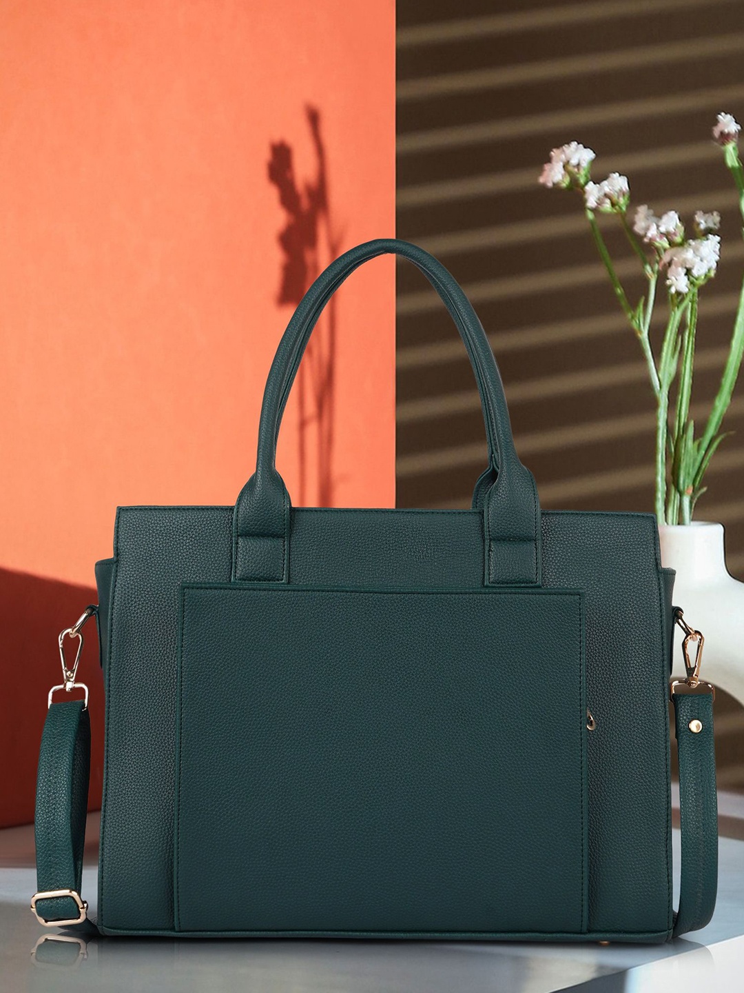 

PARSLEY Structured Tote Bag, Green