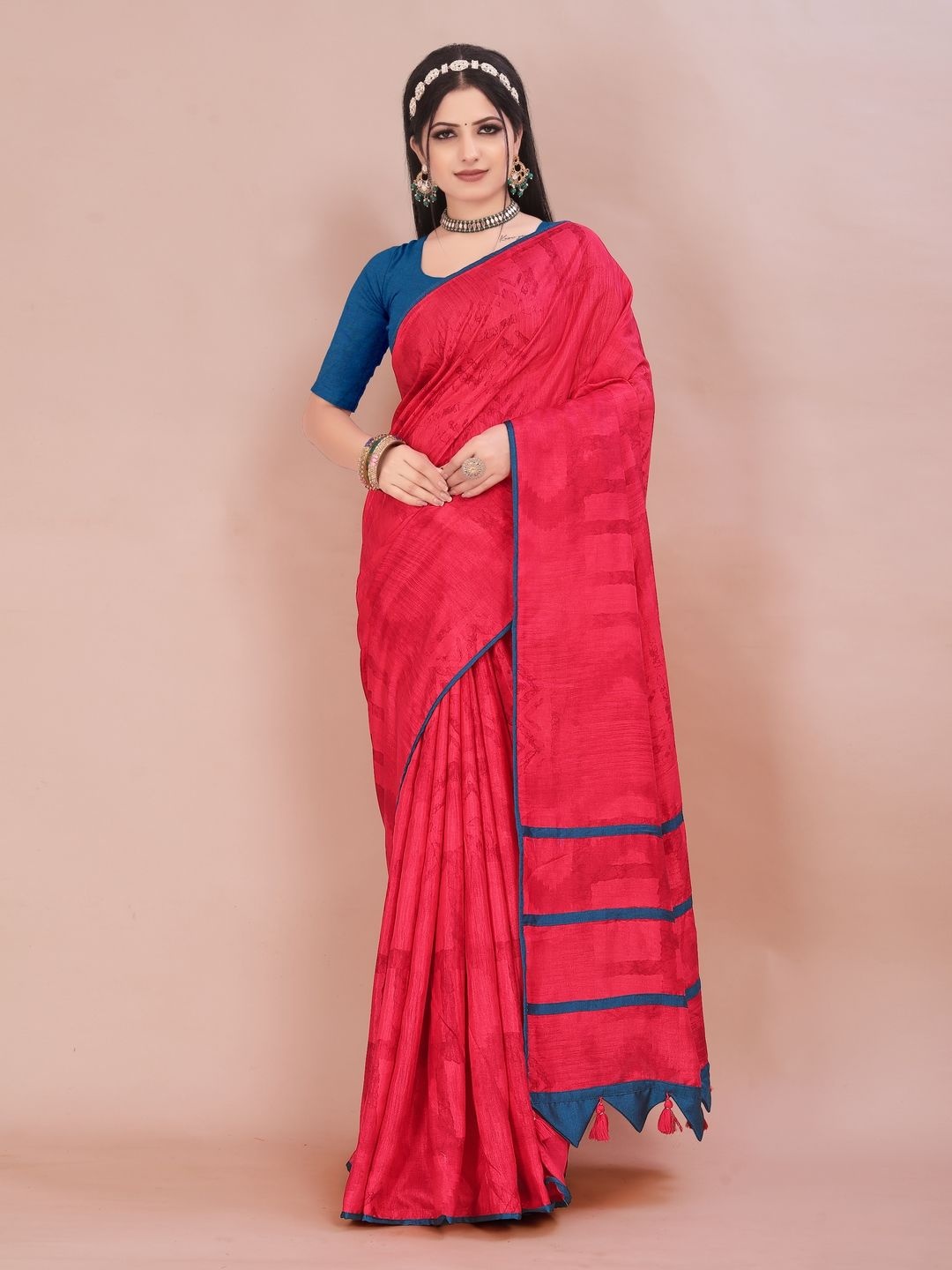 

Suha Art Silk Saree, Pink