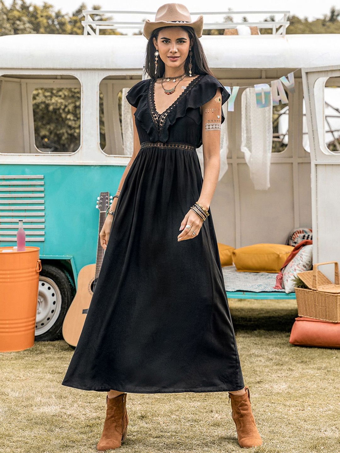 

JC Mode Maxi Dress, Black