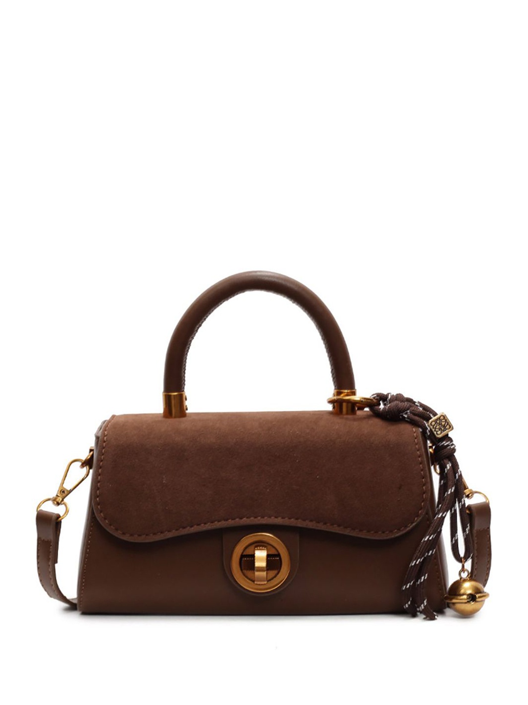 

StyleCast x Revolte PU Structured Shoulder Bag, Coffee brown