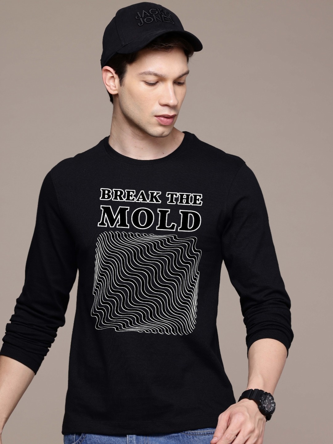 

Moda Rapido Men Printed T-shirt, Black