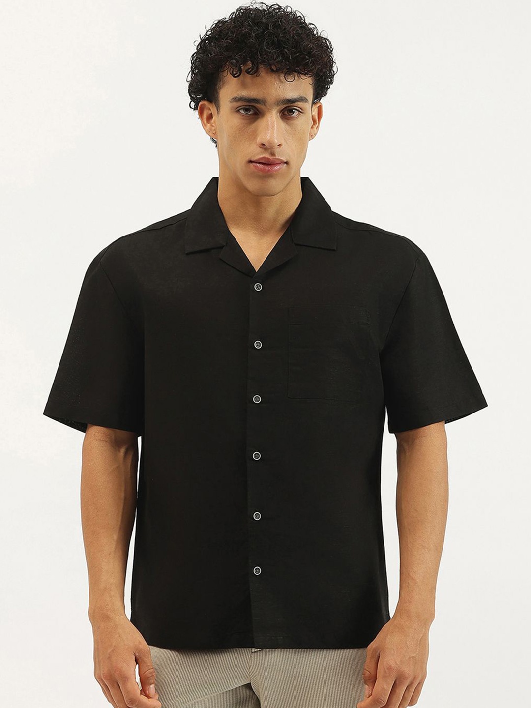 

United Colors of Benetton Men Opaque Casual Shirt, Black
