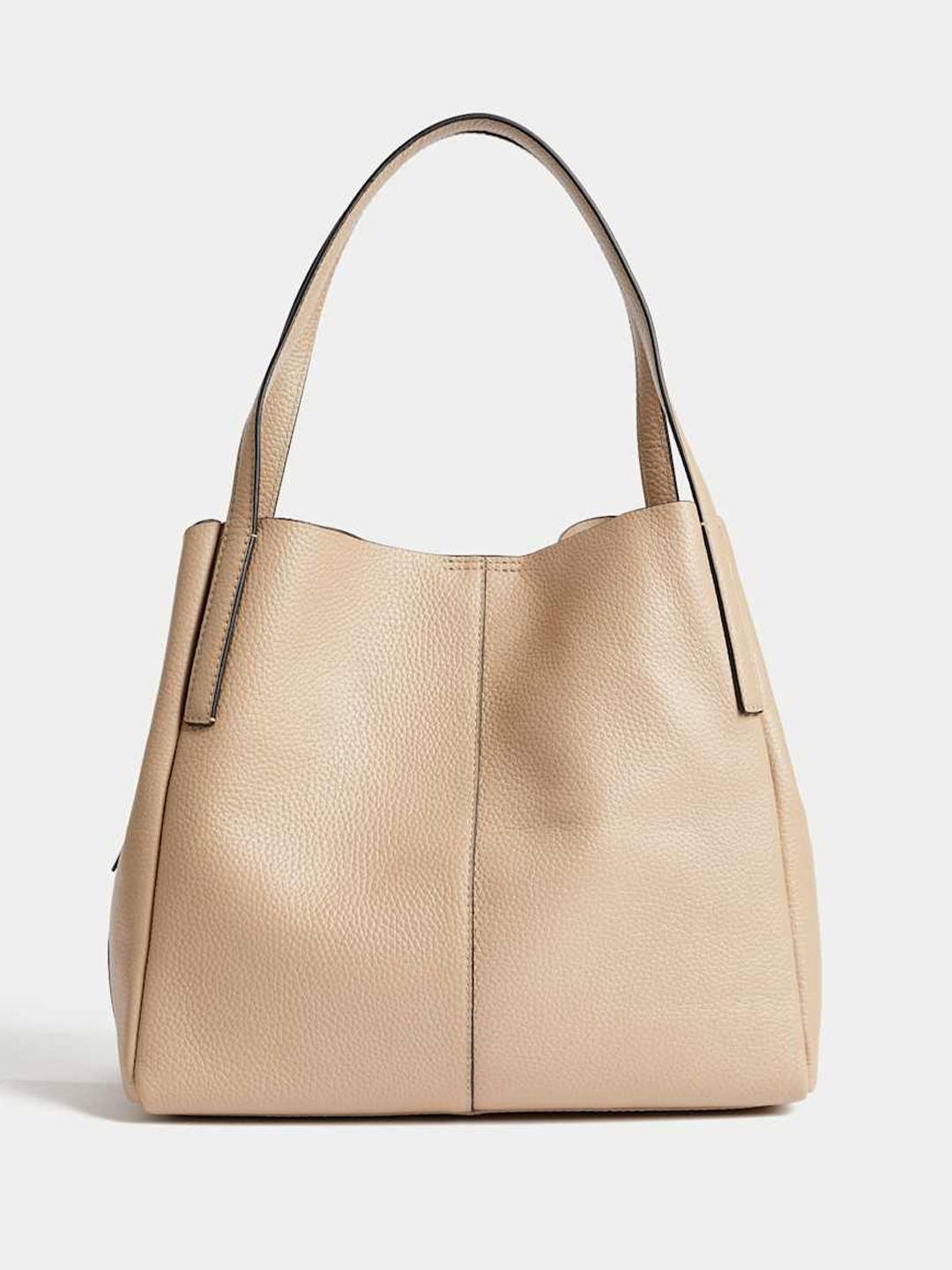 

Marks & Spencer Leather Oversized Shopper Hobo Bag with Tasselled, Brown