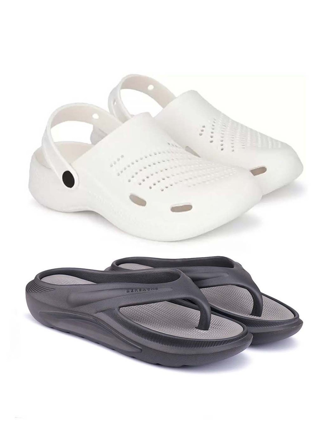 

BERSACHE Men Slip-On, White