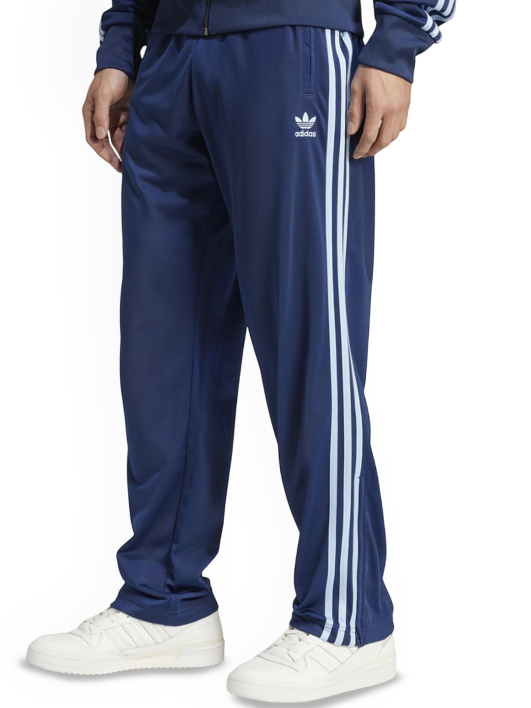 

ADIDAS Originals Men Striped Mid-Rise Track Pant, Blue